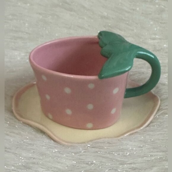 3 for $15! Strawberry Teacup & Saucer - Picture 1 of 4